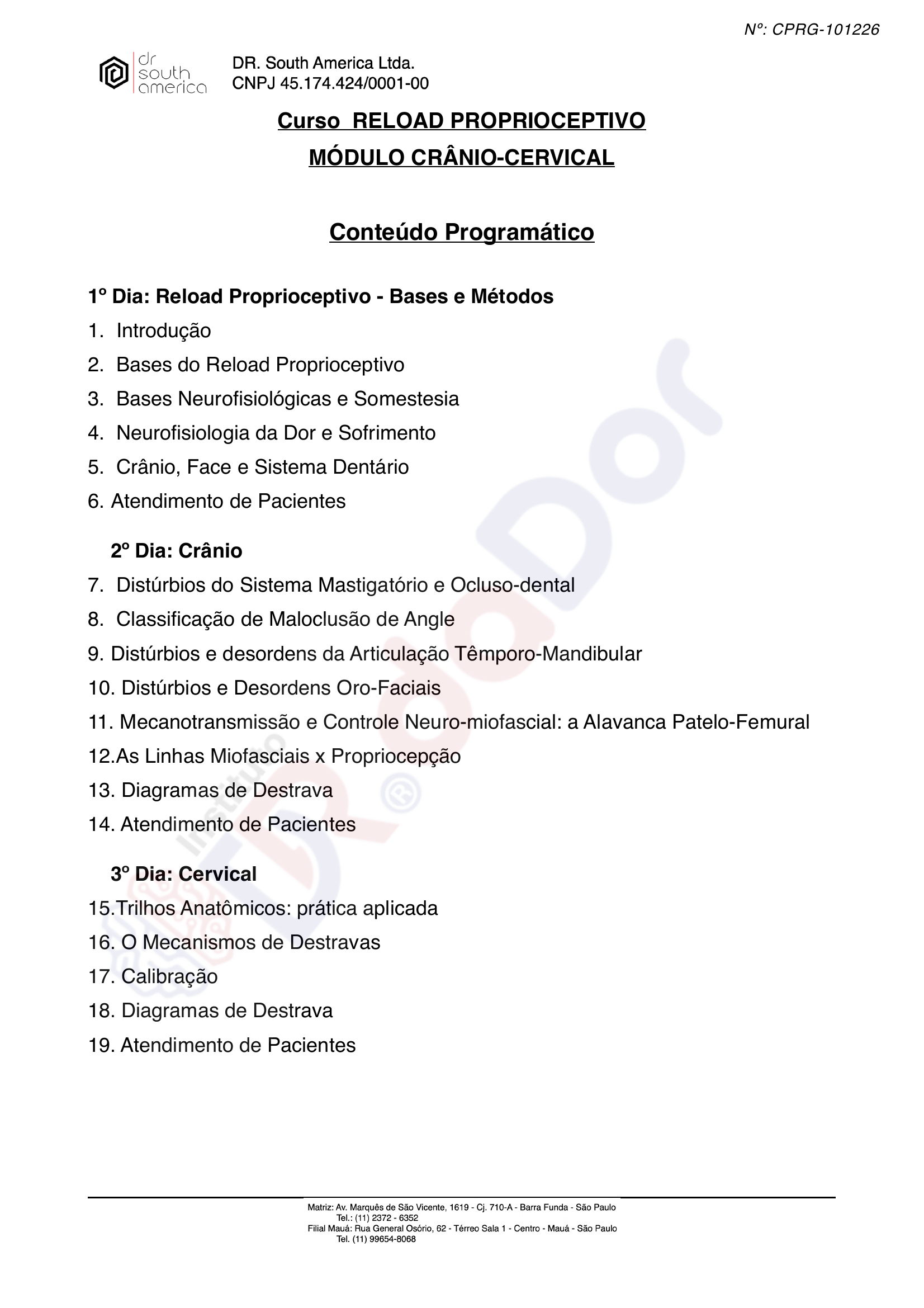 Conteúdo Programático Crânio-cervical — página 1