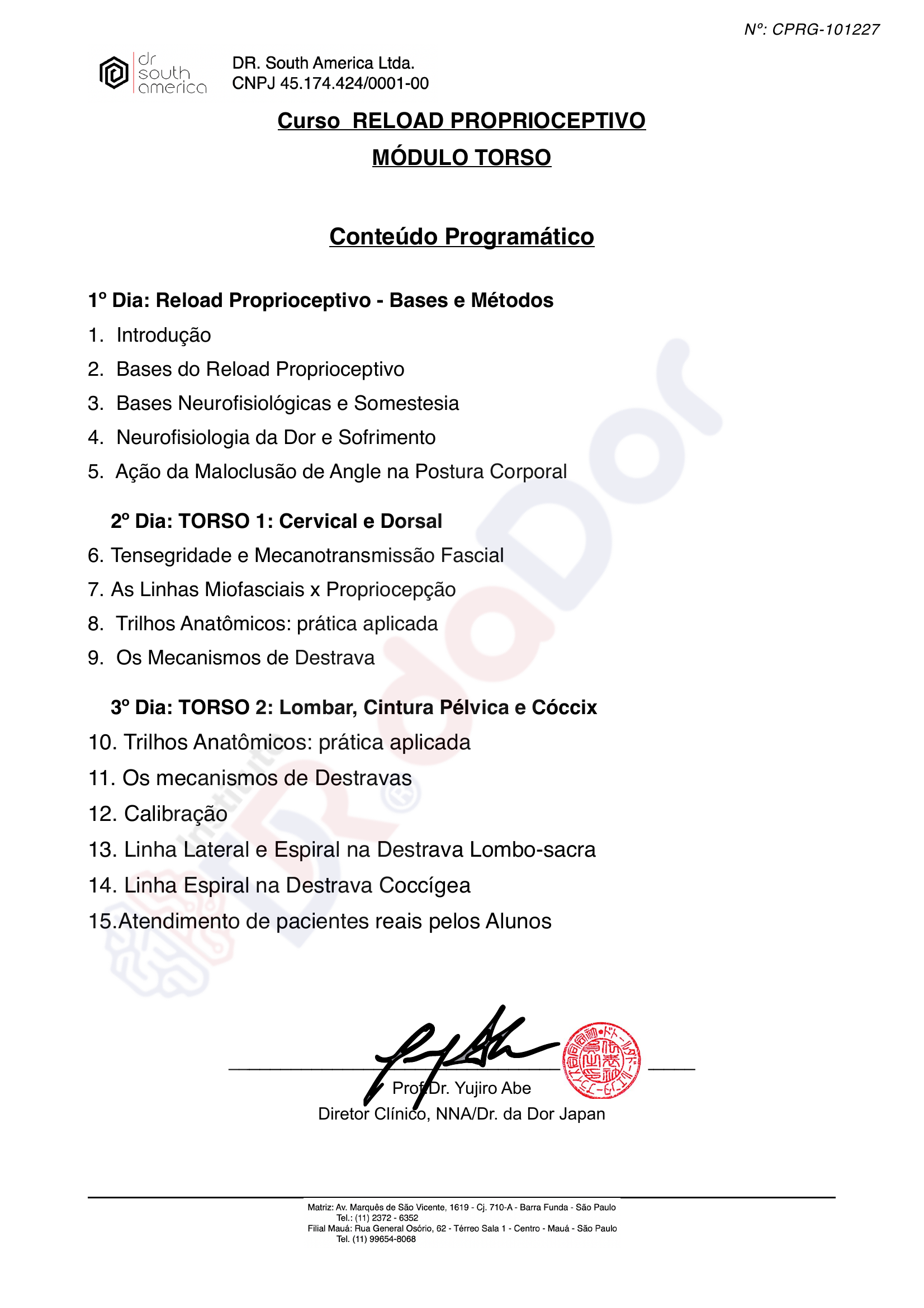 Conteúdo Programático Torso — página 1